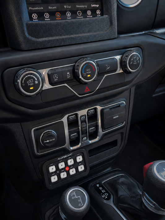 Auxbeam Switch Panel Mount Compatible with Jeep Wrangler JL/Gladiator JT