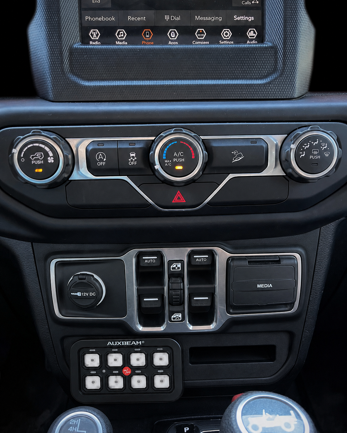 Auxbeam Switch Panel Mount Compatible with Jeep Wrangler JL/Gladiator JT